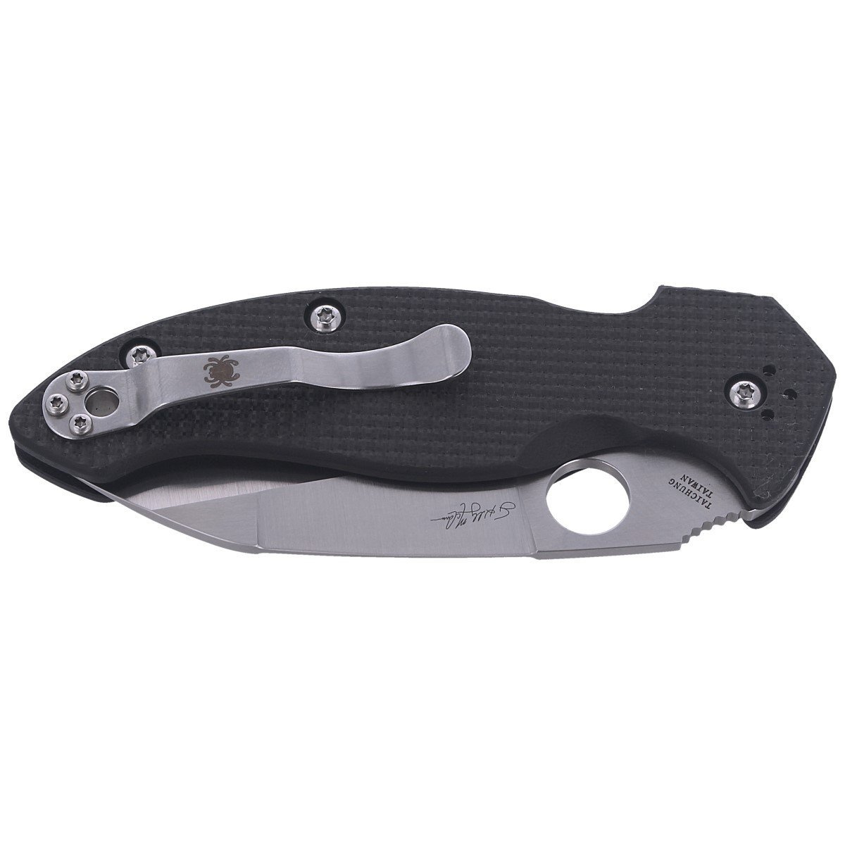 Nóż składany Spyderco Canis Carbon Fiber / G-10 Laminate Plain (C248CFP) 7 jpg