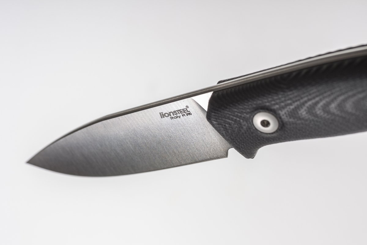 Nóż LionSteel Bushcraft G10 Black, Satin Blade (M1 GBK) 8 jpg