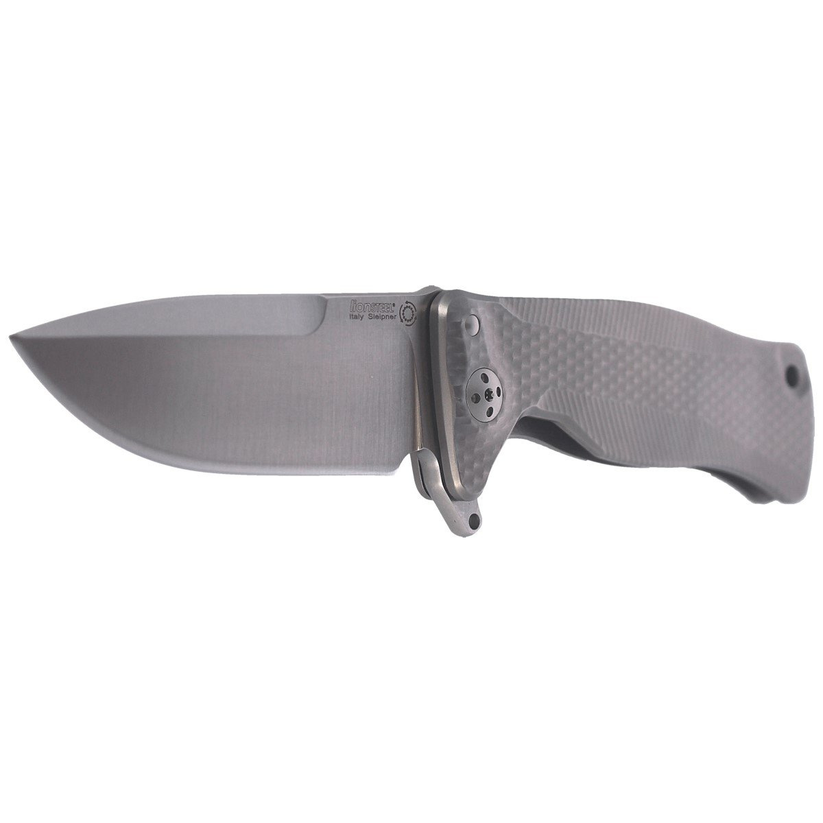 Nóż składany LionSteel SR11 Grey Titanium, Satin Sleipner by Molletta (SR11 G) 2 jpg