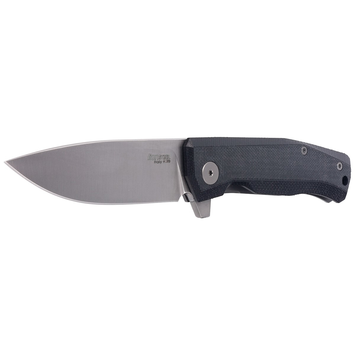 Nóż składany LionSteel Myto Black Canvas, Satin M390 by Molletta ( (MT01 CVB) 2 jpg