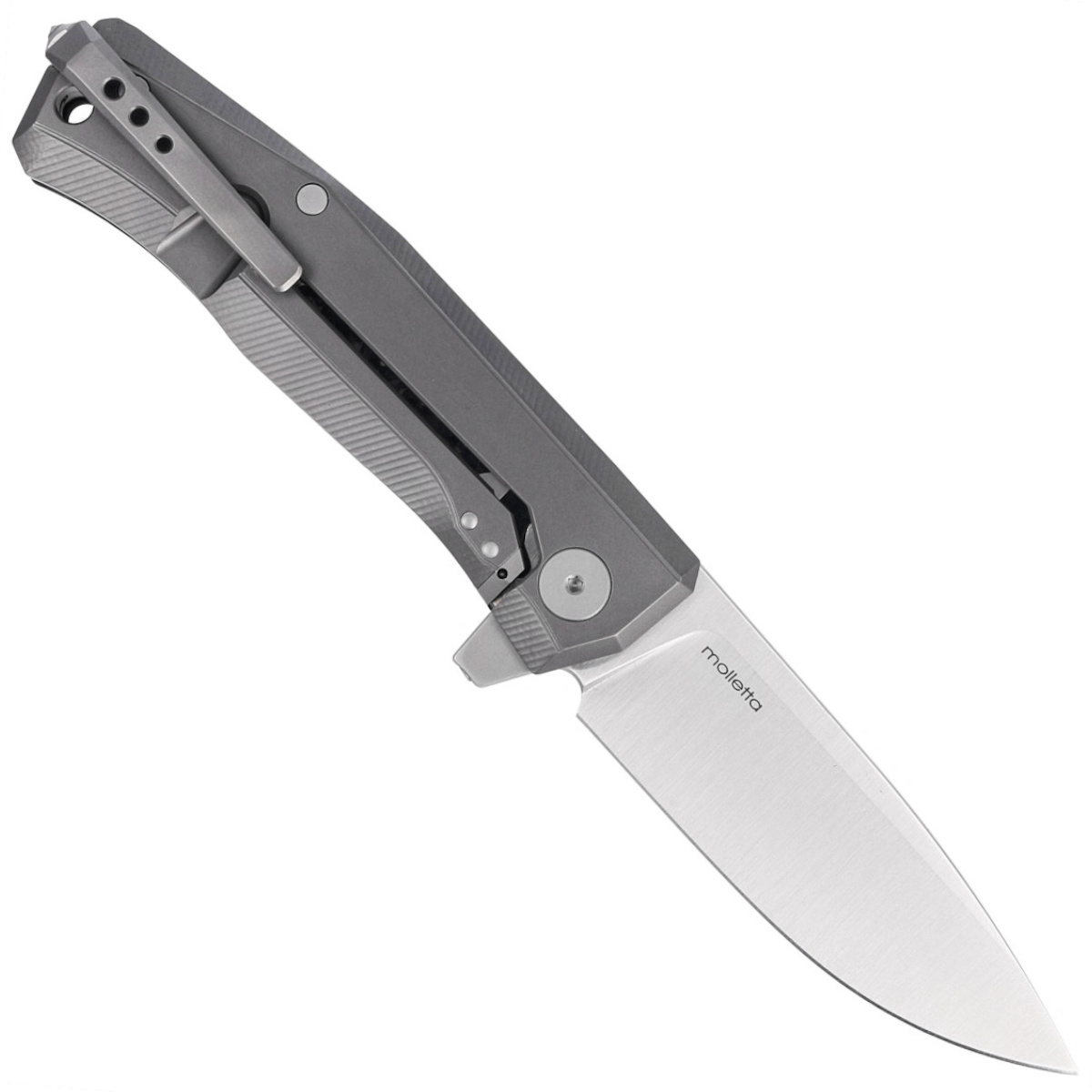 Nóż składany LionSteel Myto Black Canvas, Satin M390 by Molletta ( (MT01 CVB) 3 jpg