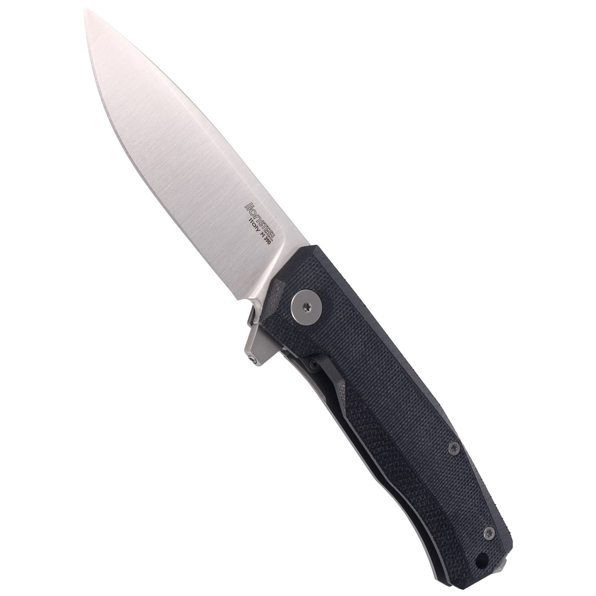 Nóż składany LionSteel Myto Black Canvas, Satin M390 by Molletta ( (MT01 CVB) 4 jpg