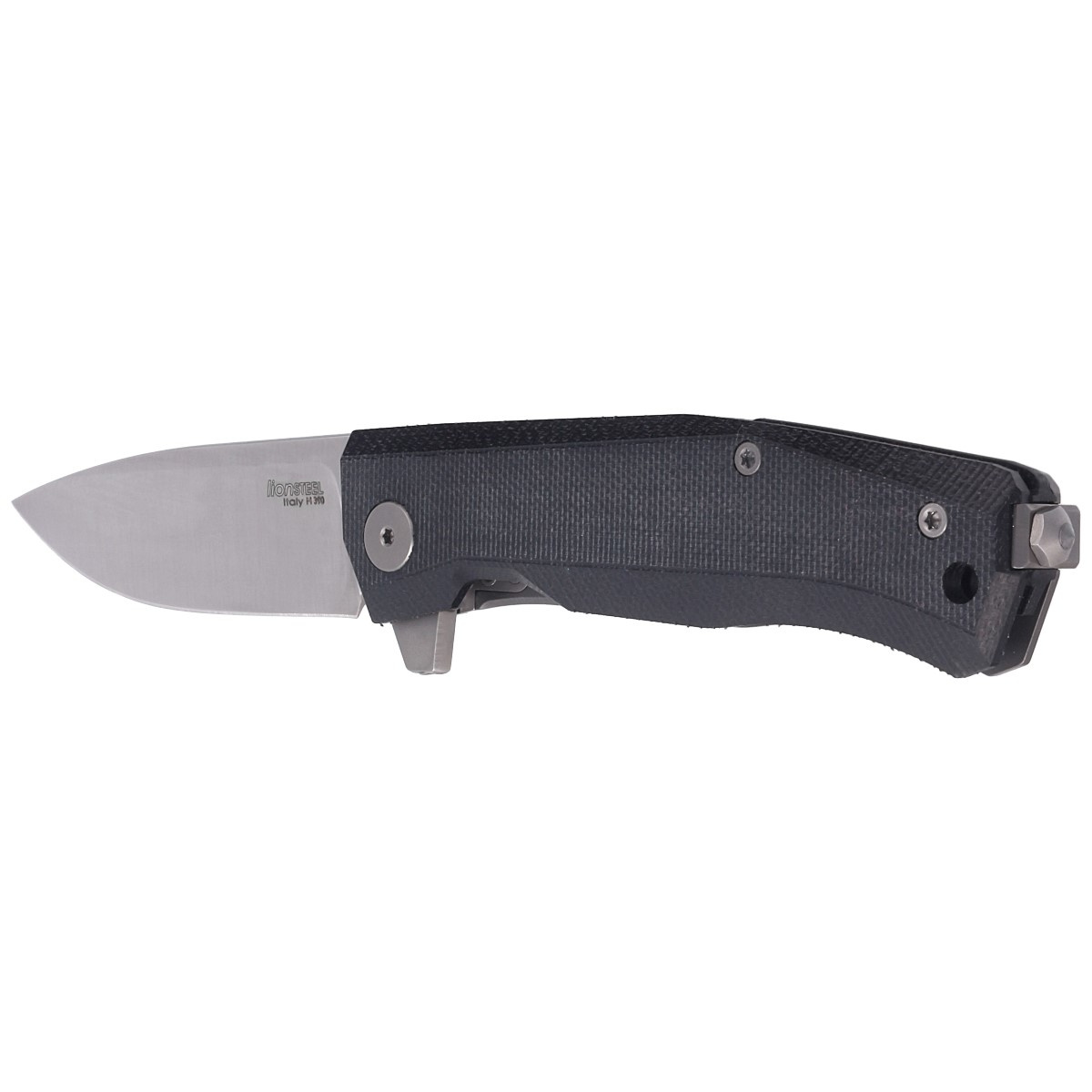 Nóż składany LionSteel Myto Black Canvas, Satin M390 by Molletta ( (MT01 CVB) 5 jpg