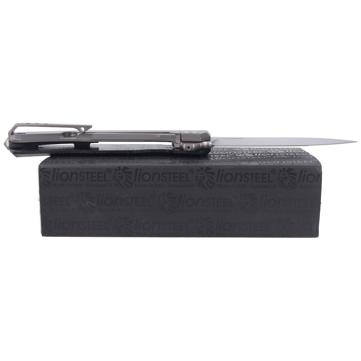 Nóż składany LionSteel Myto Black Canvas, Satin M390 by Molletta ( (MT01 CVB) 8 jpg