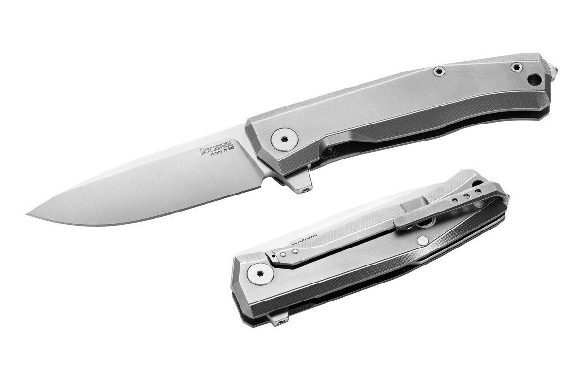 Nóż składany LionSteel Myto Grey Titanium, Satin M390 by Molletta (MT01 GY) 8 jpg