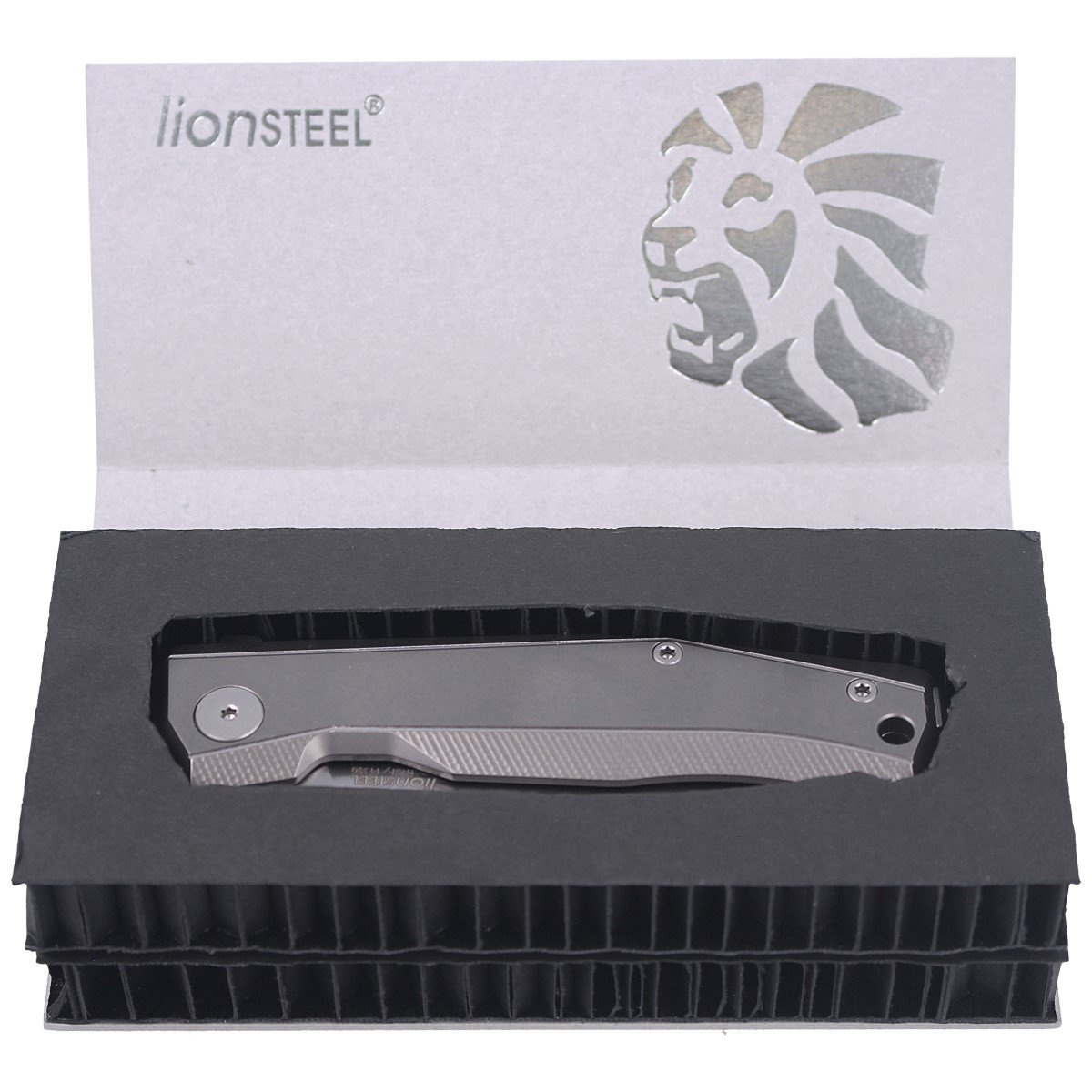 Nóż składany LionSteel Myto Grey Titanium, Satin M390 by Molletta (MT01 GY) 7 jpg