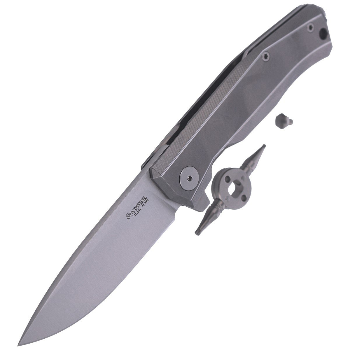 Nóż składany LionSteel Myto Grey Titanium, Satin M390 by Molletta (MT01 GY) 5 jpg