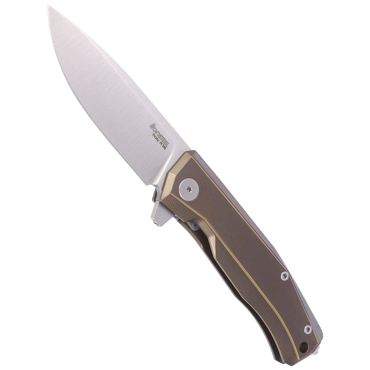 Nóż składany LionSteel Myto Bronze Titanium, Satin M390 by Molletta (MT01 BR) 4 jpg