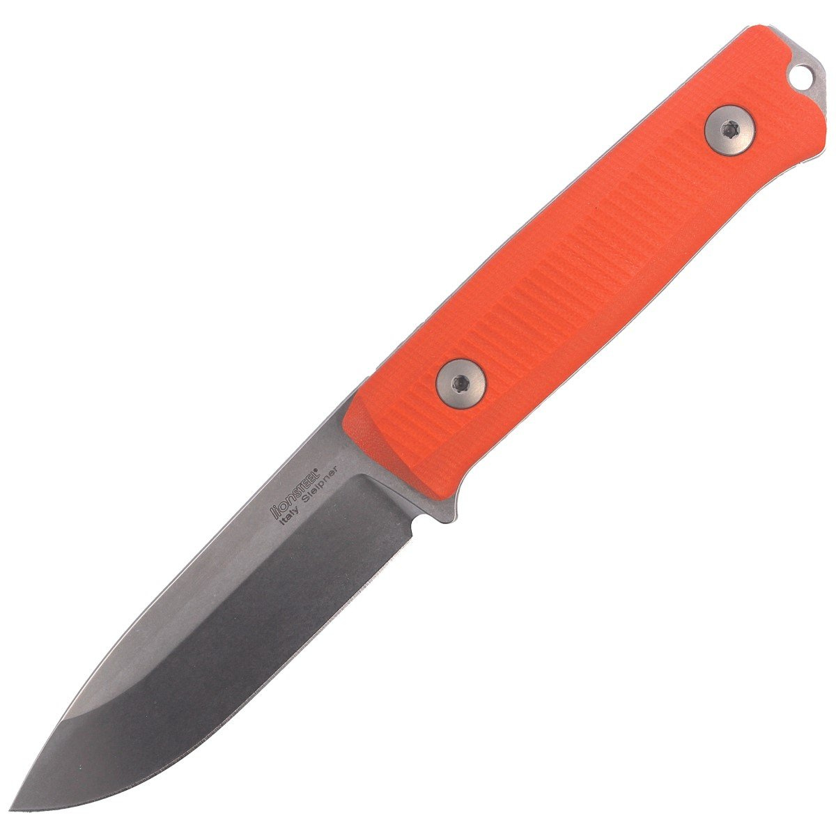 Nóż składany LionSteel Bushcraft G10 Orange, Stone Washed (B40 GOR) 1 jpg