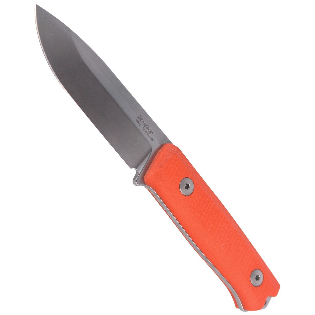 Nóż składany LionSteel Bushcraft G10 Orange, Stone Washed (B40 GOR) 5 jpg