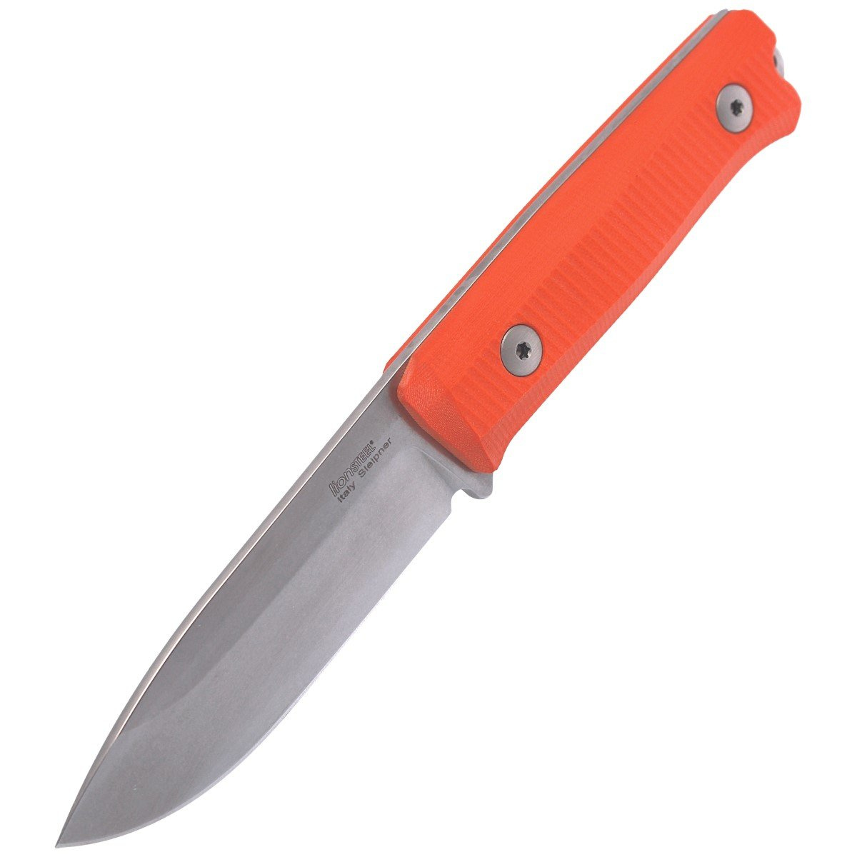 Nóż składany LionSteel Bushcraft G10 Orange, Stone Washed (B40 GOR) 6 jpg