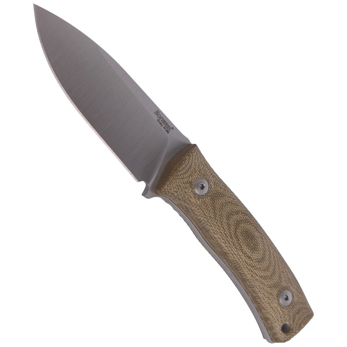 Nóż LionSteel Bushcraft Green Canvas, Satin M390 by Molletta (M4 CVG) 5 jpg