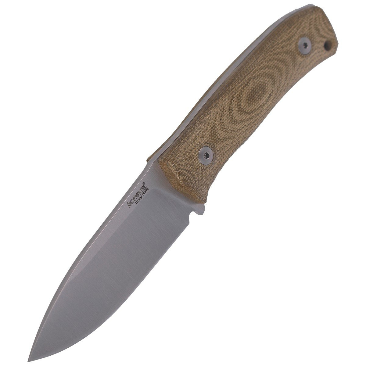 Nóż LionSteel Bushcraft Green Canvas, Satin M390 by Molletta (M4 CVG) 6 jpg