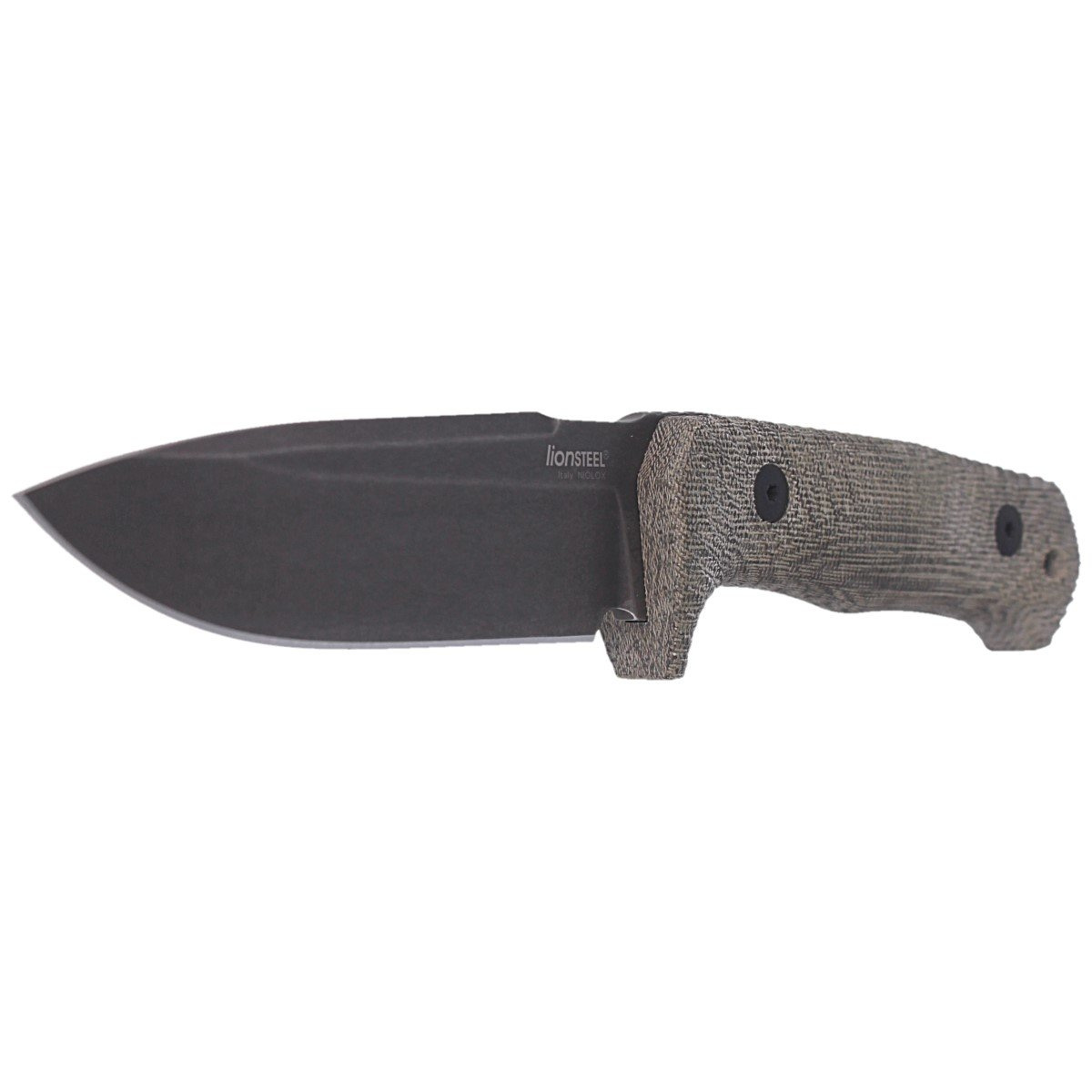 Nóż LionSteel Tactical Green Canvas Micarta, PVD / Stone Washed Niolox by Molletta (T5B CVG) 2 jpg