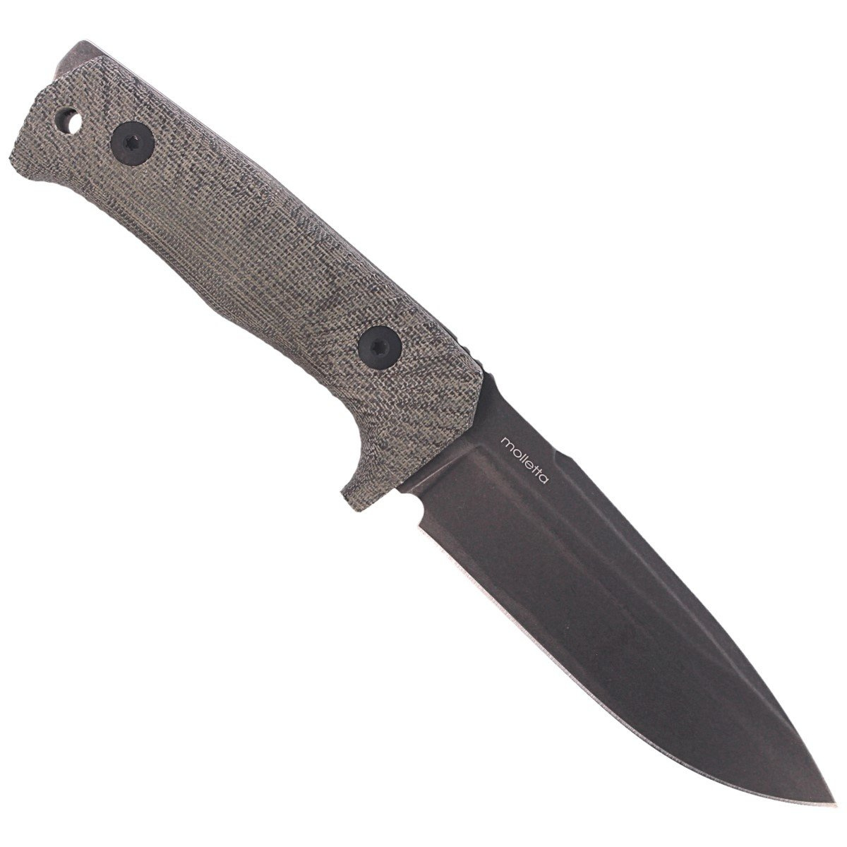 Nóż LionSteel Tactical Green Canvas Micarta, PVD / Stone Washed Niolox by Molletta (T5B CVG) 3 jpg
