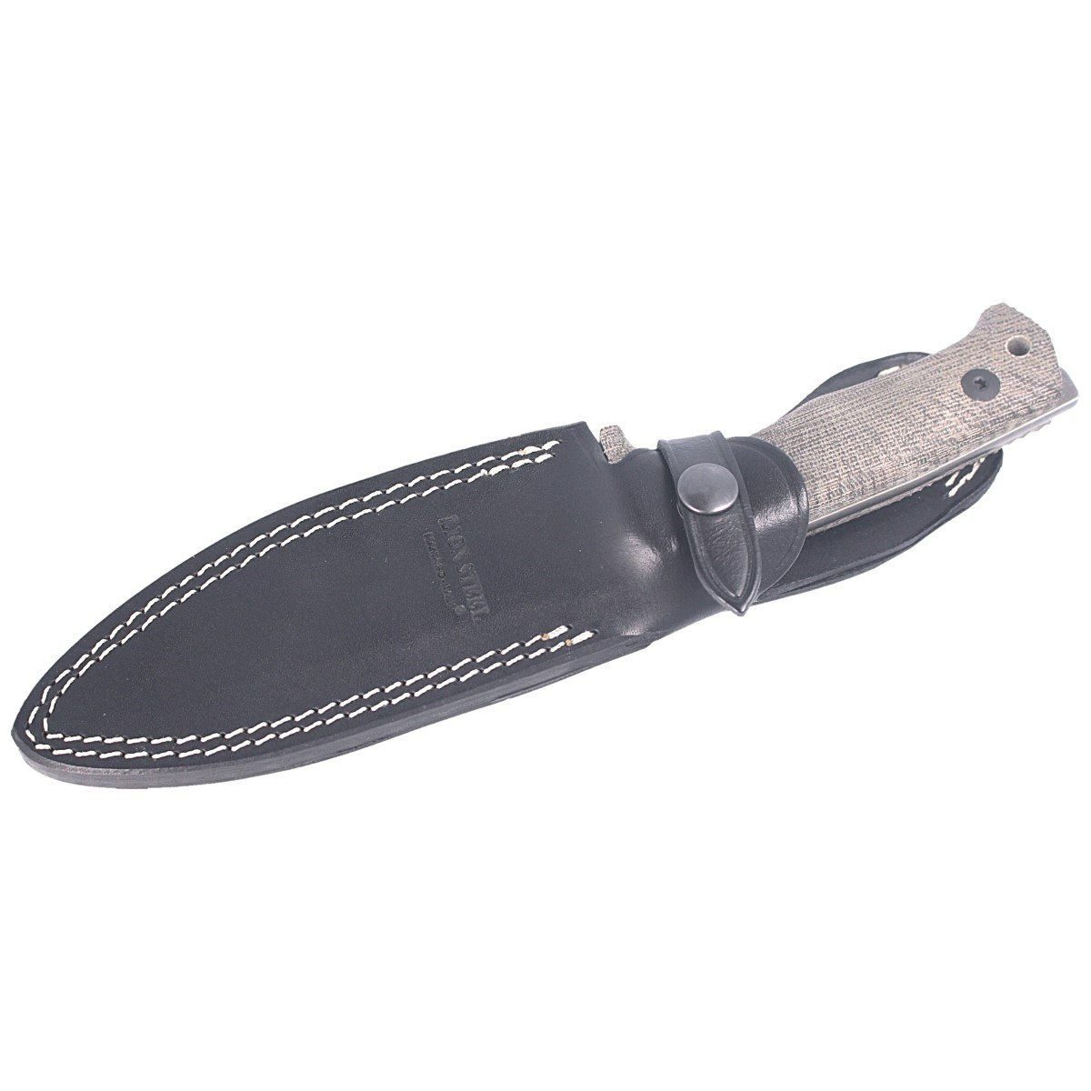 Nóż LionSteel Tactical Green Canvas Micarta, PVD / Stone Washed Niolox by Molletta (T5B CVG) 7 jpg