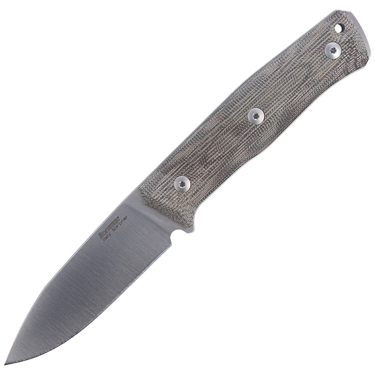 Nóż LionSteel Bushcraft Green Canvas, Satin Blade (B35 CVG) 1 jpg