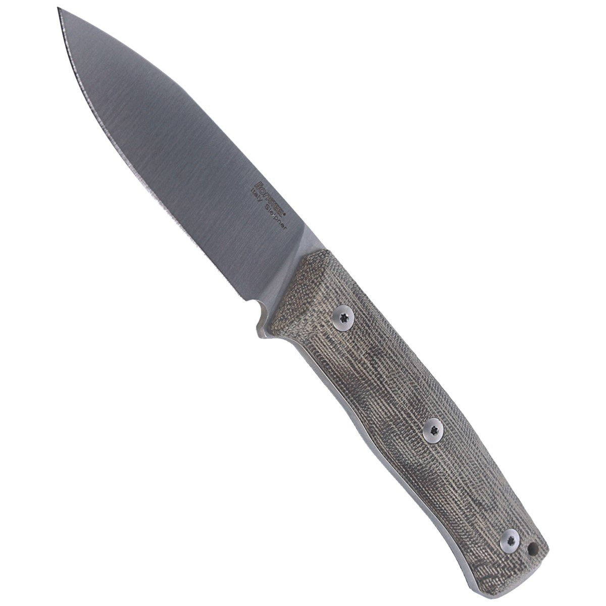 Nóż LionSteel Bushcraft Green Canvas, Satin Blade (B35 CVG) 5 jpg