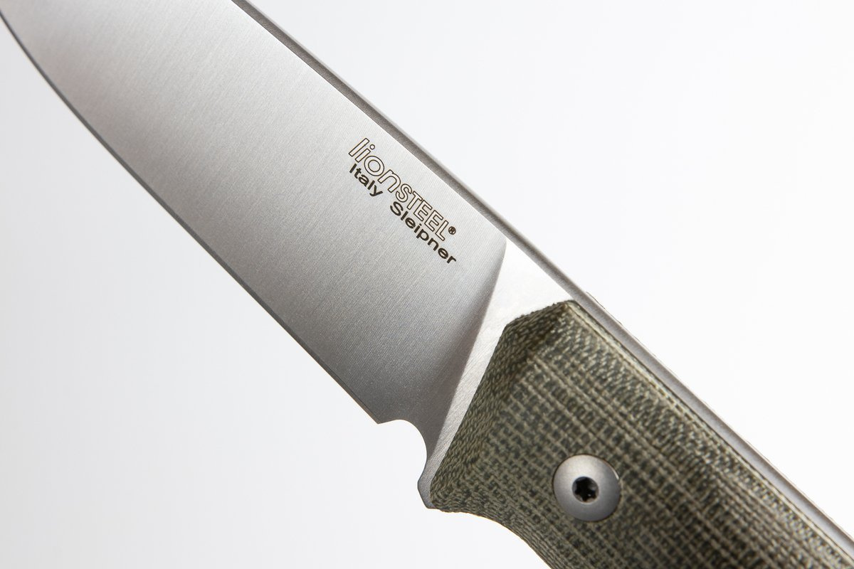 Nóż LionSteel Bushcraft Green Canvas, Satin Blade (B35 CVG) 8 jpg