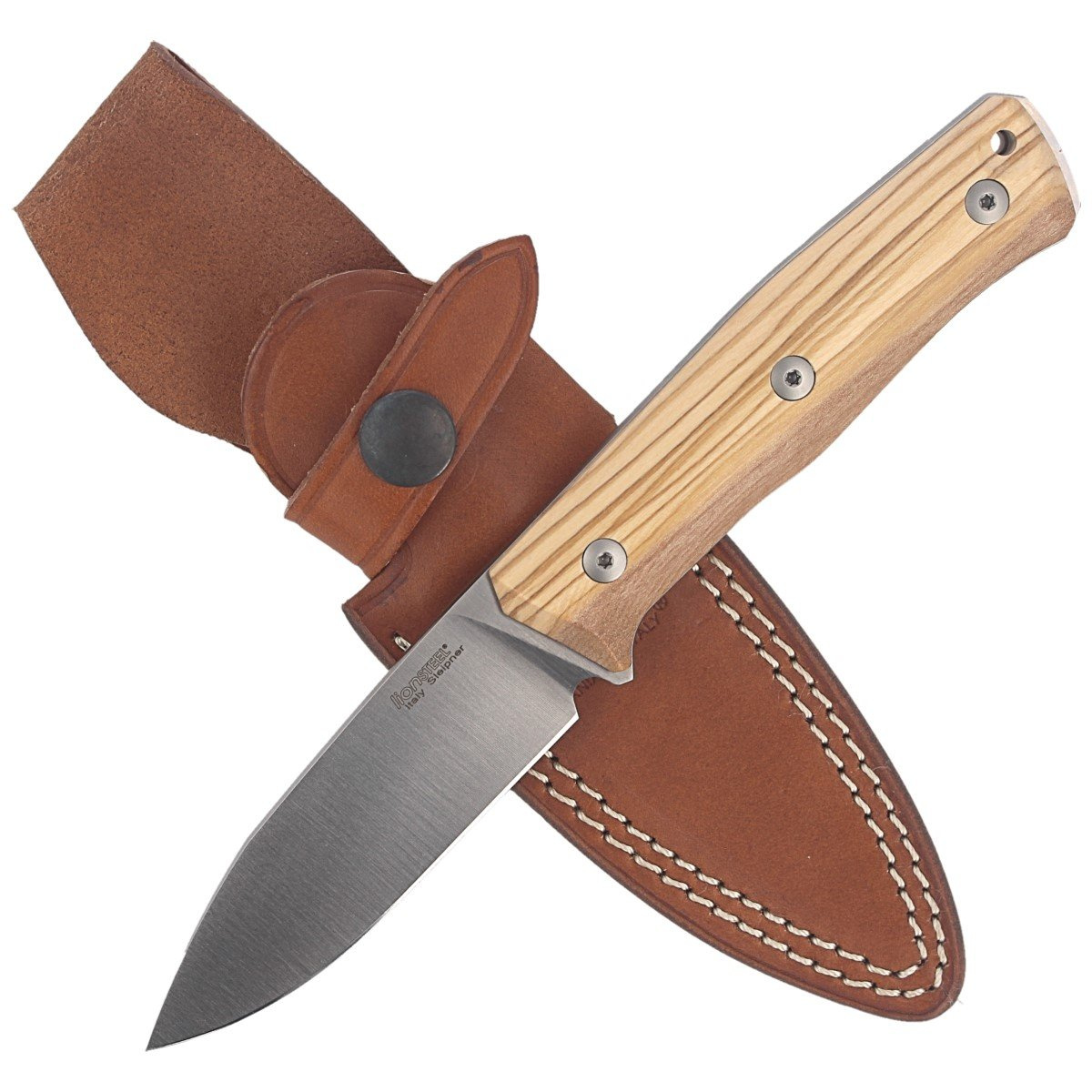 Nóż LionSteel Bushcraft Olive Wood, Satin Blade (B35 UL) 4 jpg