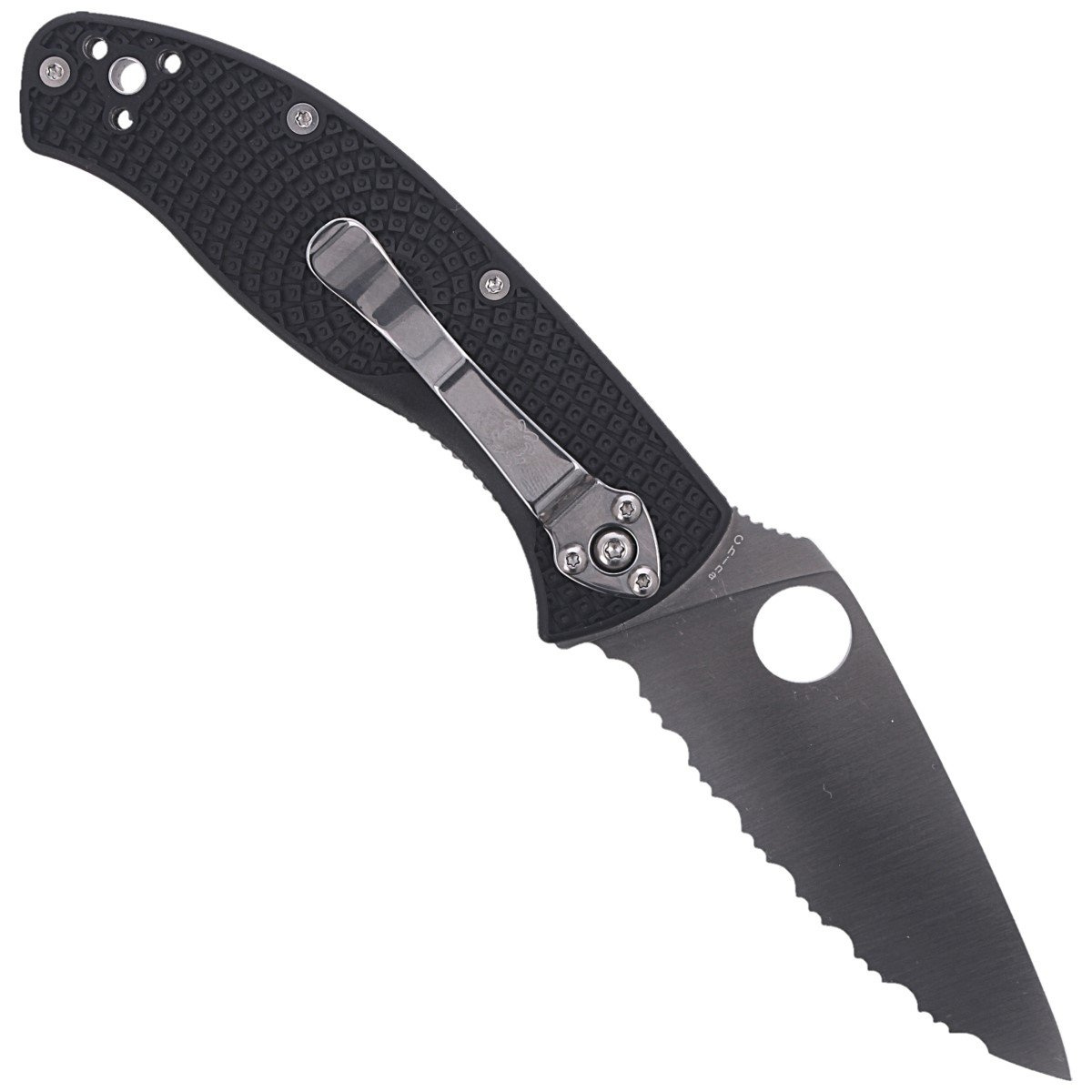 Nóż składany Spyderco Tenacious Lightweight Black FRN, Satin Spyder 8Cr13MoV by Eric Glesser (C122SBK) 3 jpg