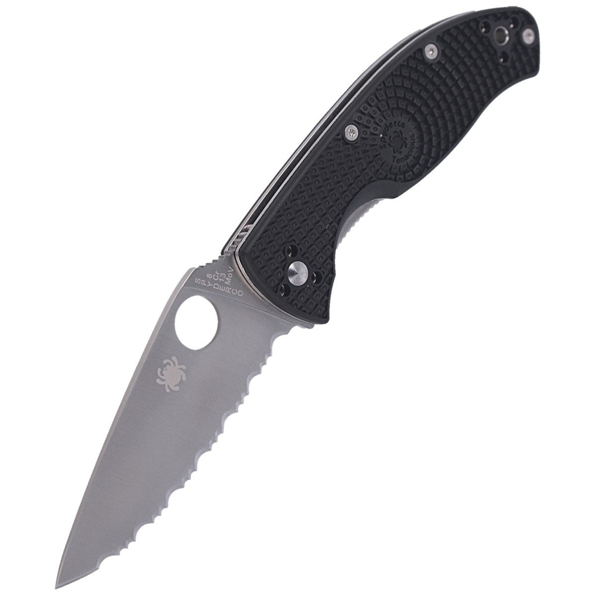 Nóż składany Spyderco Tenacious Lightweight Black FRN, Satin Spyder 8Cr13MoV by Eric Glesser (C122SBK) 5 jpg