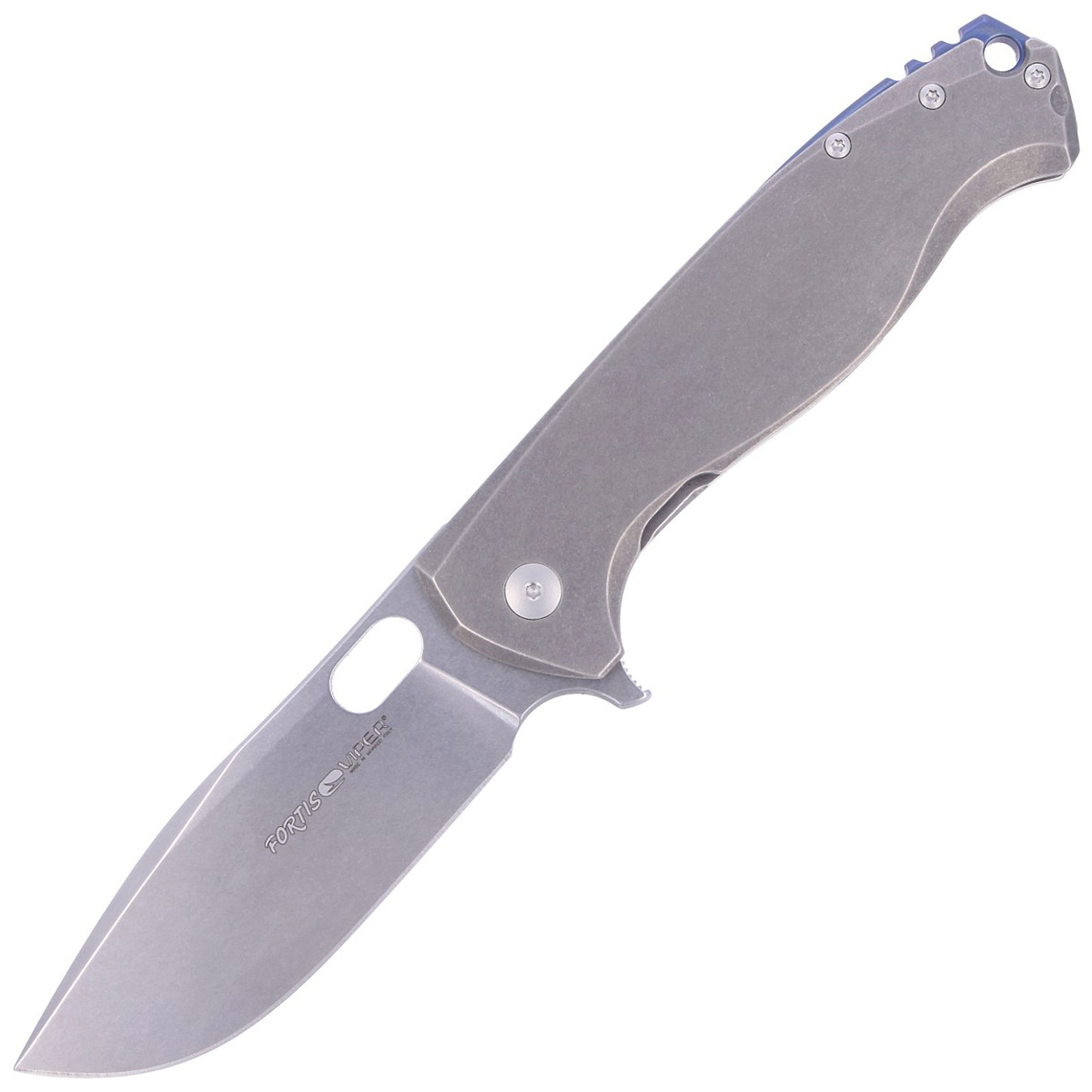 Nóż składany Viper Fortis Stonewashed Titanium, Stonewashed M390 by Jesper Voxnæs (V5952TI) 1 jpg