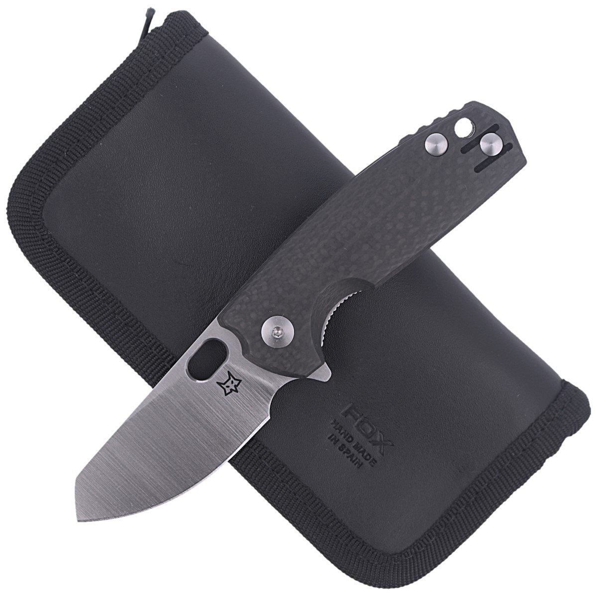 Nóż składany Fox Baby Core Carbon Fiber, Satin M390 by Jesper Voxnæs (FX-608 CF) 4 jpg