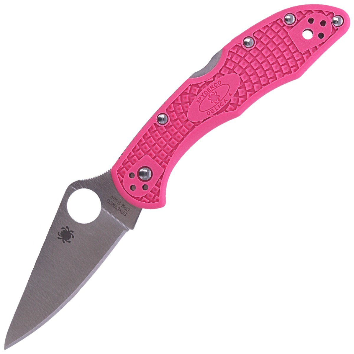Nóż składany Spyderco Delica 4 FRN Pink, Plain CPMS30V (C11FPPNS30V) 8 jpg