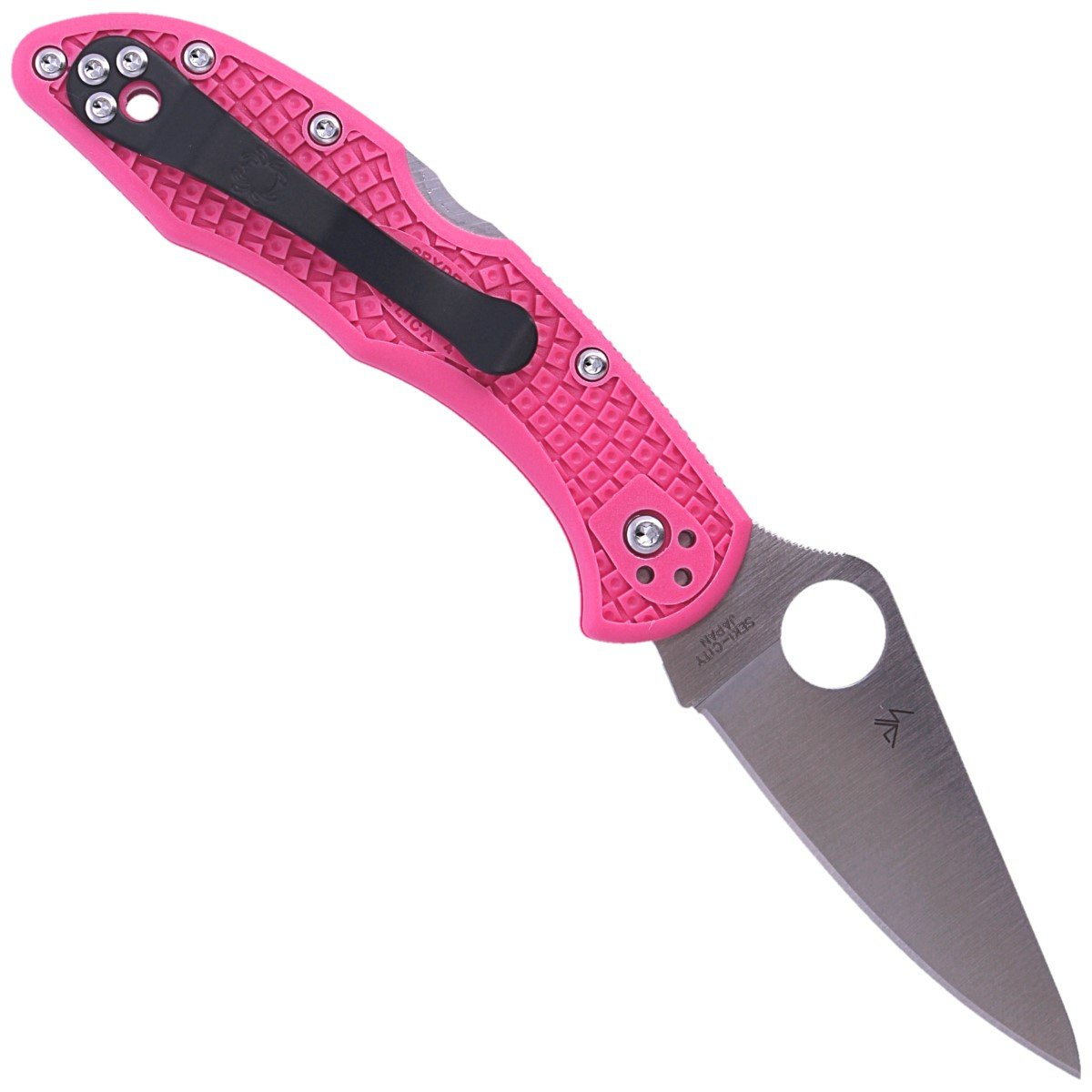 Nóż składany Spyderco Delica 4 FRN Pink, Plain CPMS30V (C11FPPNS30V) 3 jpg
