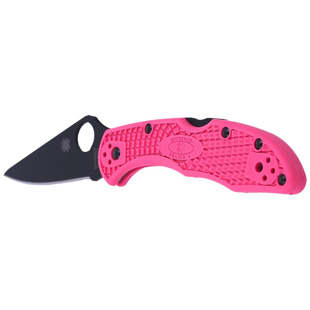 Nóż składany Spyderco Delica 4 FRN Pink, Black Blade Plain CPMS30V (C11FPPNS30VBK) 5 jpg