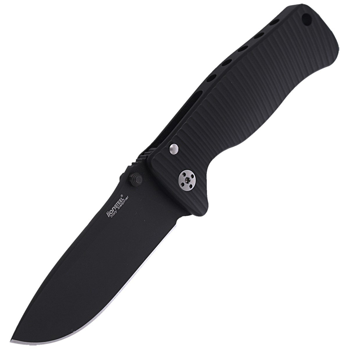Nóż składany LionSteel SR2A Black Aluminum, Black Sleipner by Molletta (SR2A BB) 6 jpg