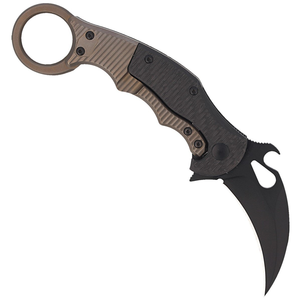 Nóż składany FOX Karambit Titanium Frame Lock / Carbon Fiber, Cerakote Black Elmax (FX-599TiC) 3 jpg