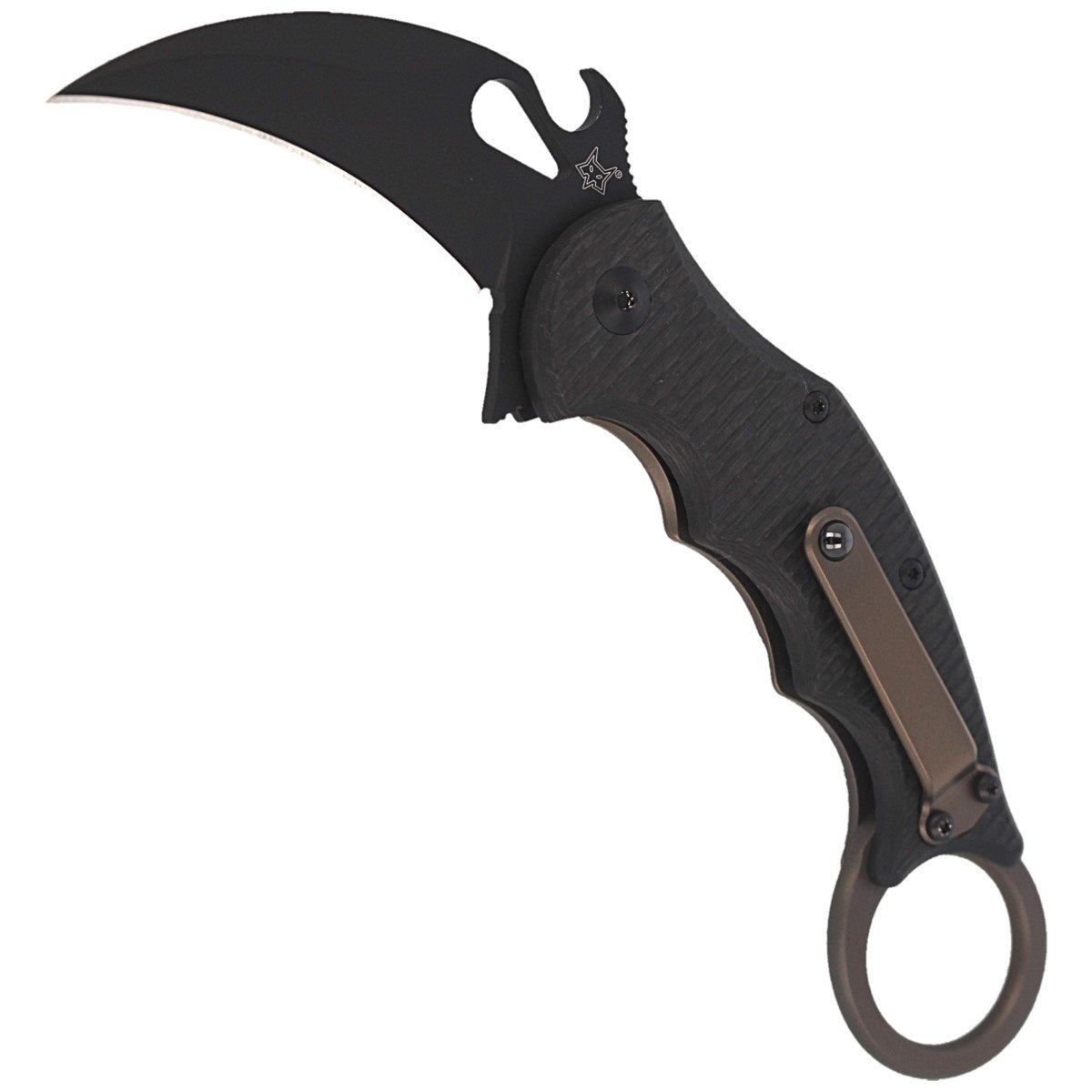 Nóż składany FOX Karambit Titanium Frame Lock / Carbon Fiber, Cerakote Black Elmax (FX-599TiC) 5 jpg