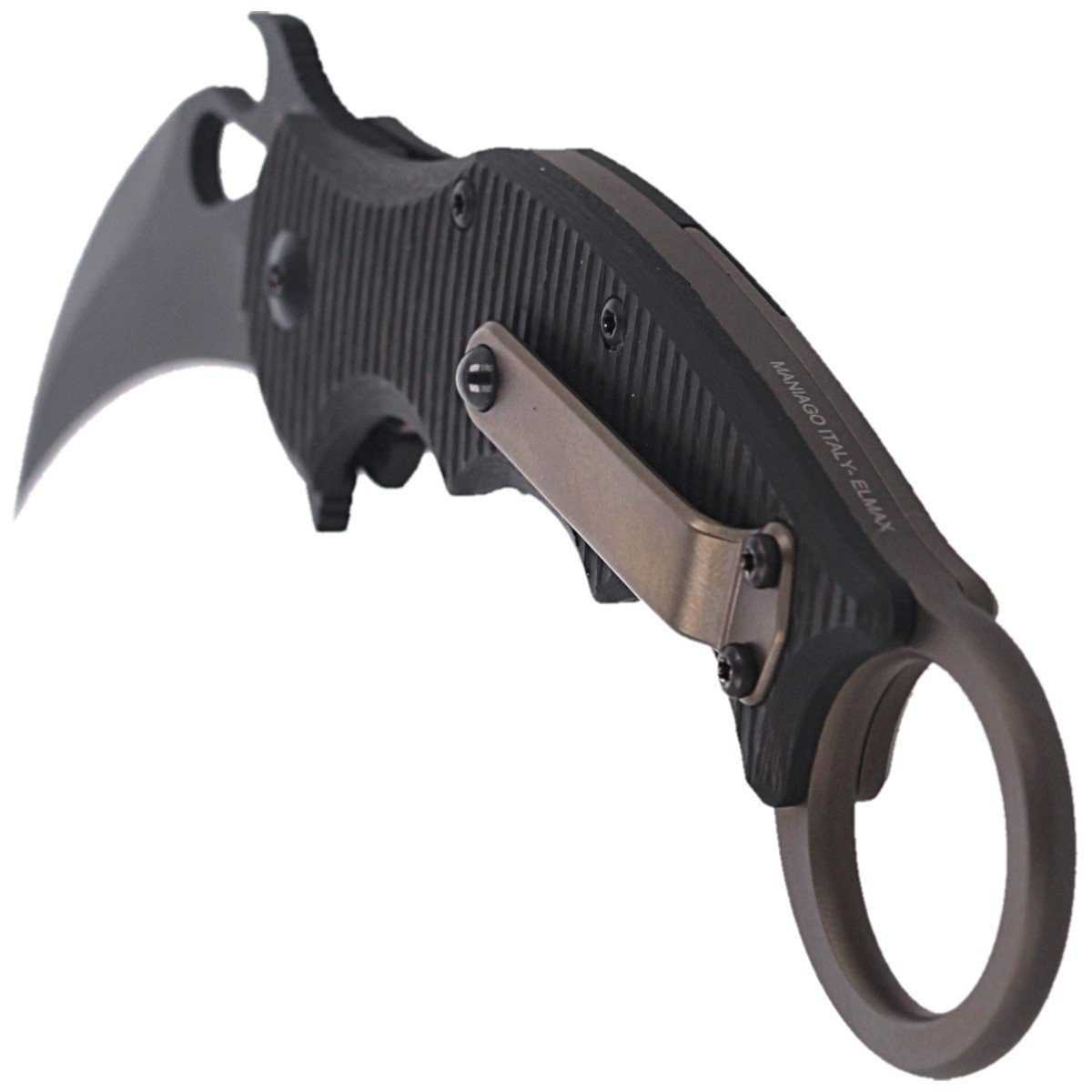 Nóż składany FOX Karambit Titanium Frame Lock / Carbon Fiber, Cerakote Black Elmax (FX-599TiC) 6 jpg