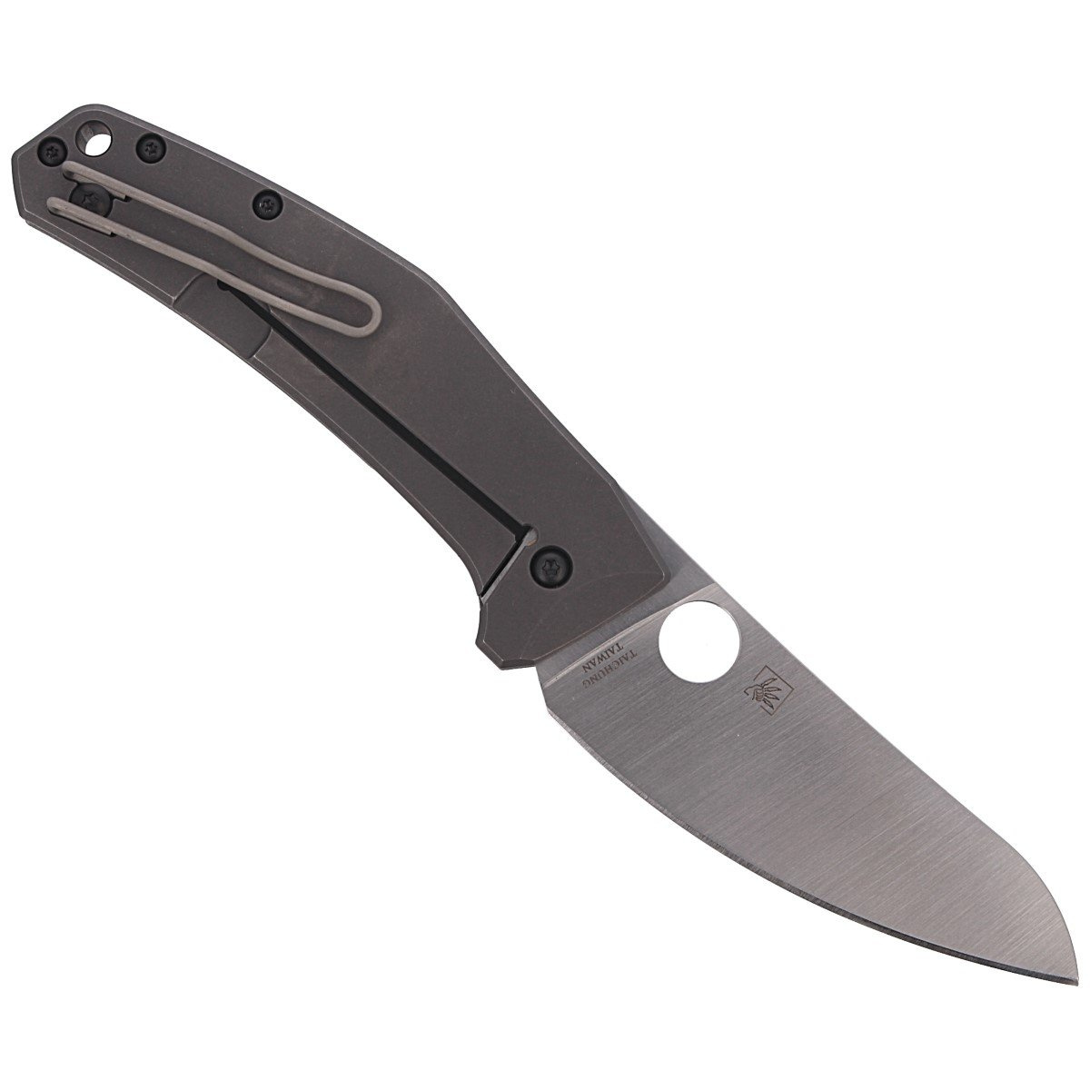 Nóż składany Spyderco SpydieChef Gray Titanium, Satin LC200N by Marcin Slysz (C211TIP) 3 jpg