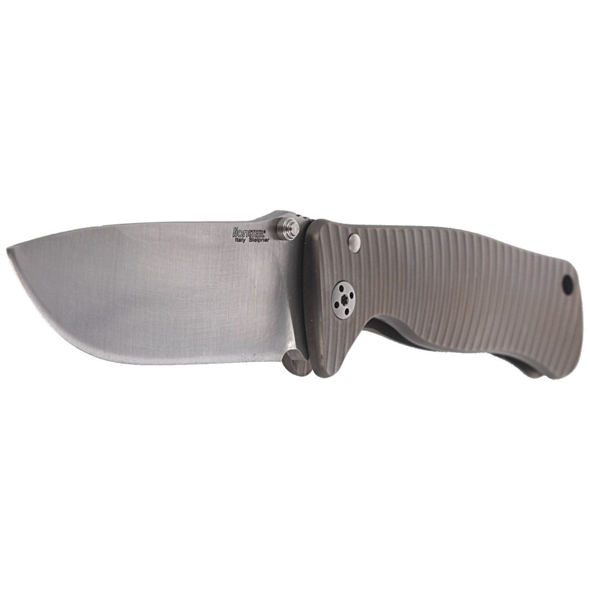 Nóż składany LionSteel SR2 Bronze Titanium, Satin Sleipner by Molletta (SR2 B) 2 jpg