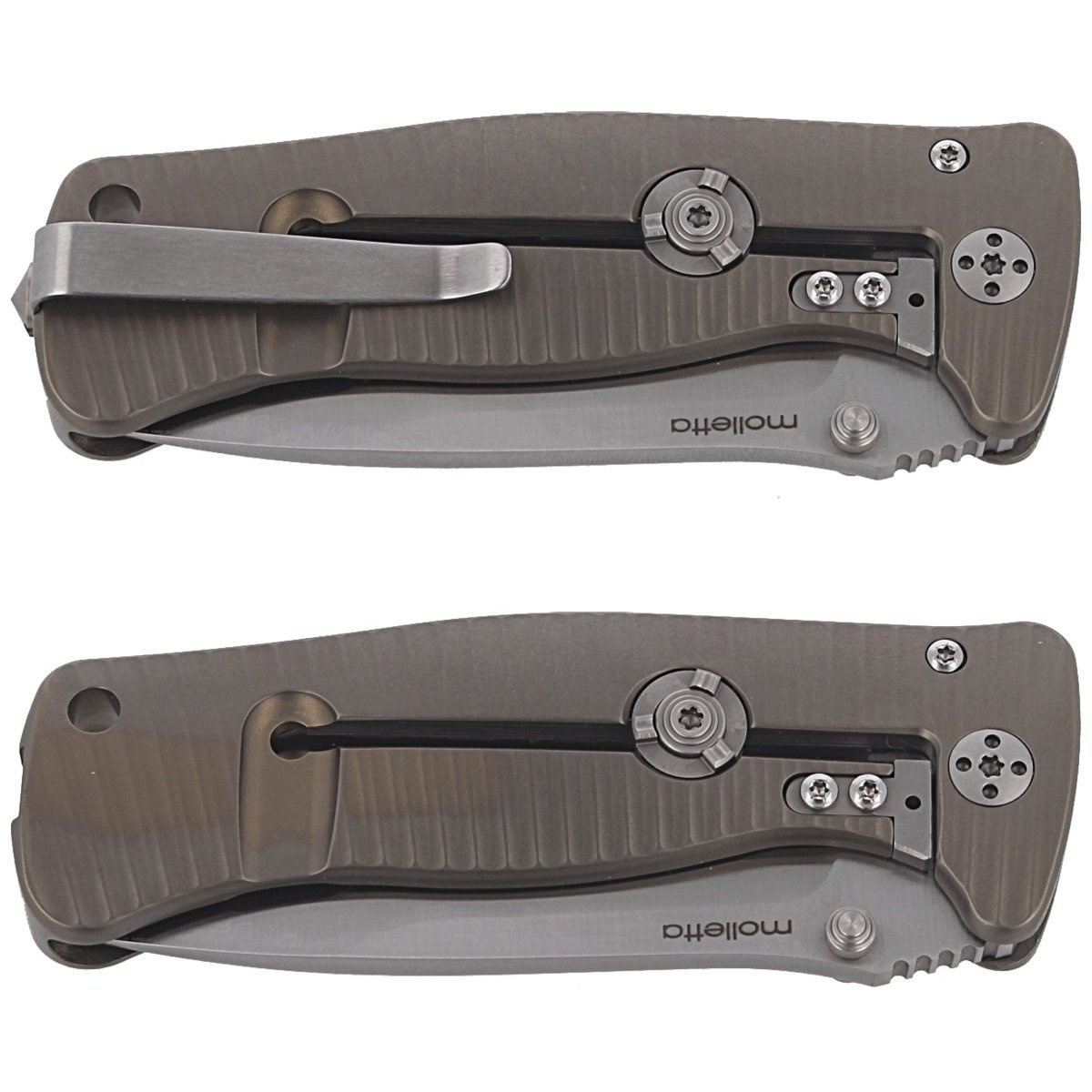 Nóż składany LionSteel SR2 Bronze Titanium, Satin Sleipner by Molletta (SR2 B) 8 jpg