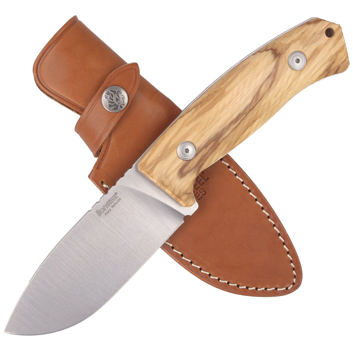Nóż LionSteel Bushcraft Olive Wood, Satin Blade (M3 UL) 2 jpg