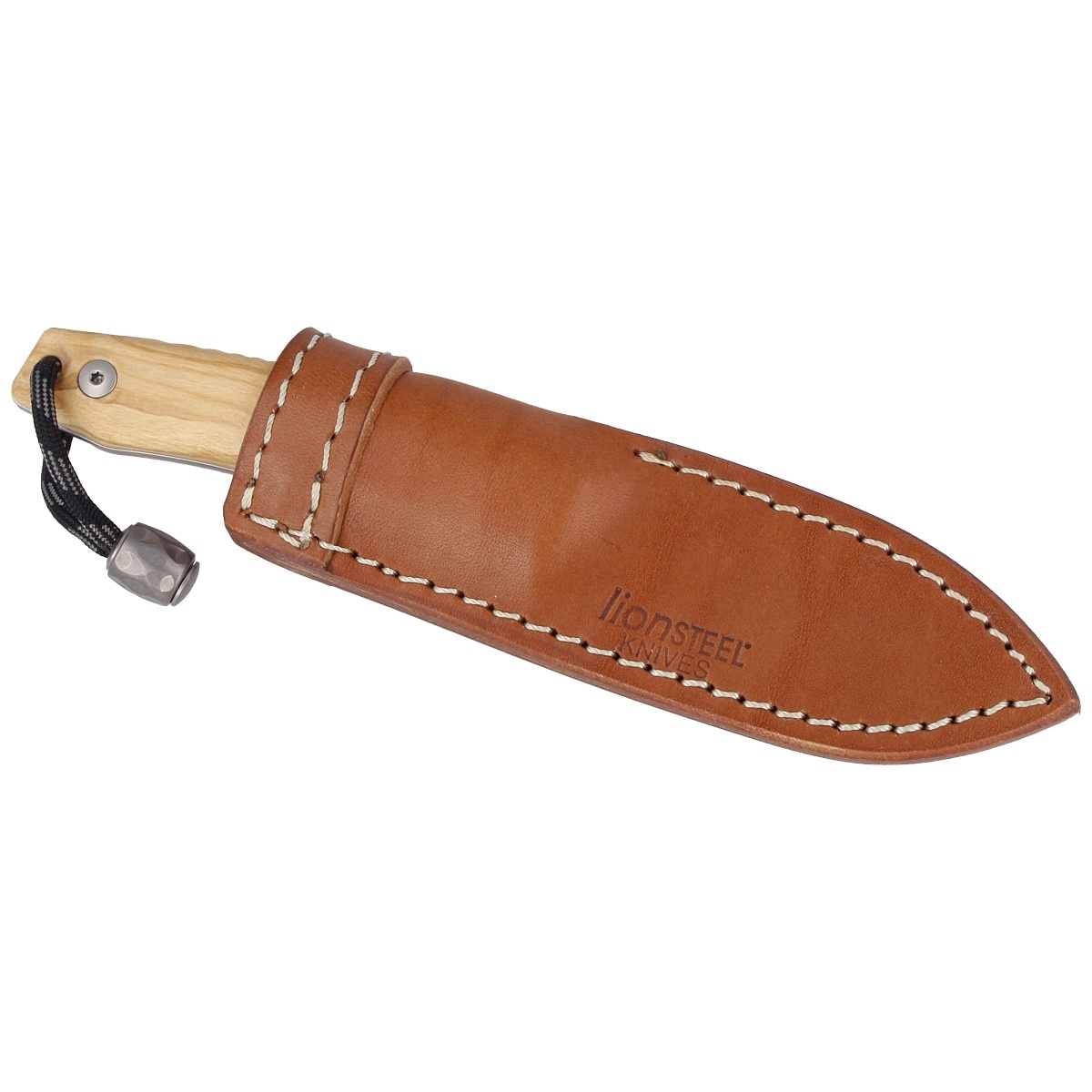 Nóż LionSteel Bushcraft Olive Wood, Satin Blade (M1 UL) 8 jpg
