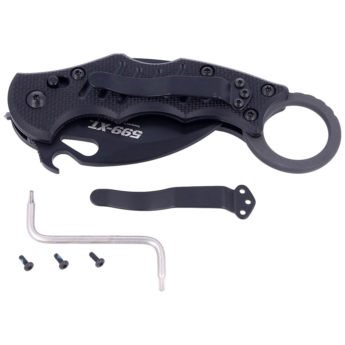 Nóż składany FOX Folding Karambit Emerson Opener G10 Black (FX-599 XT) 7 jpg