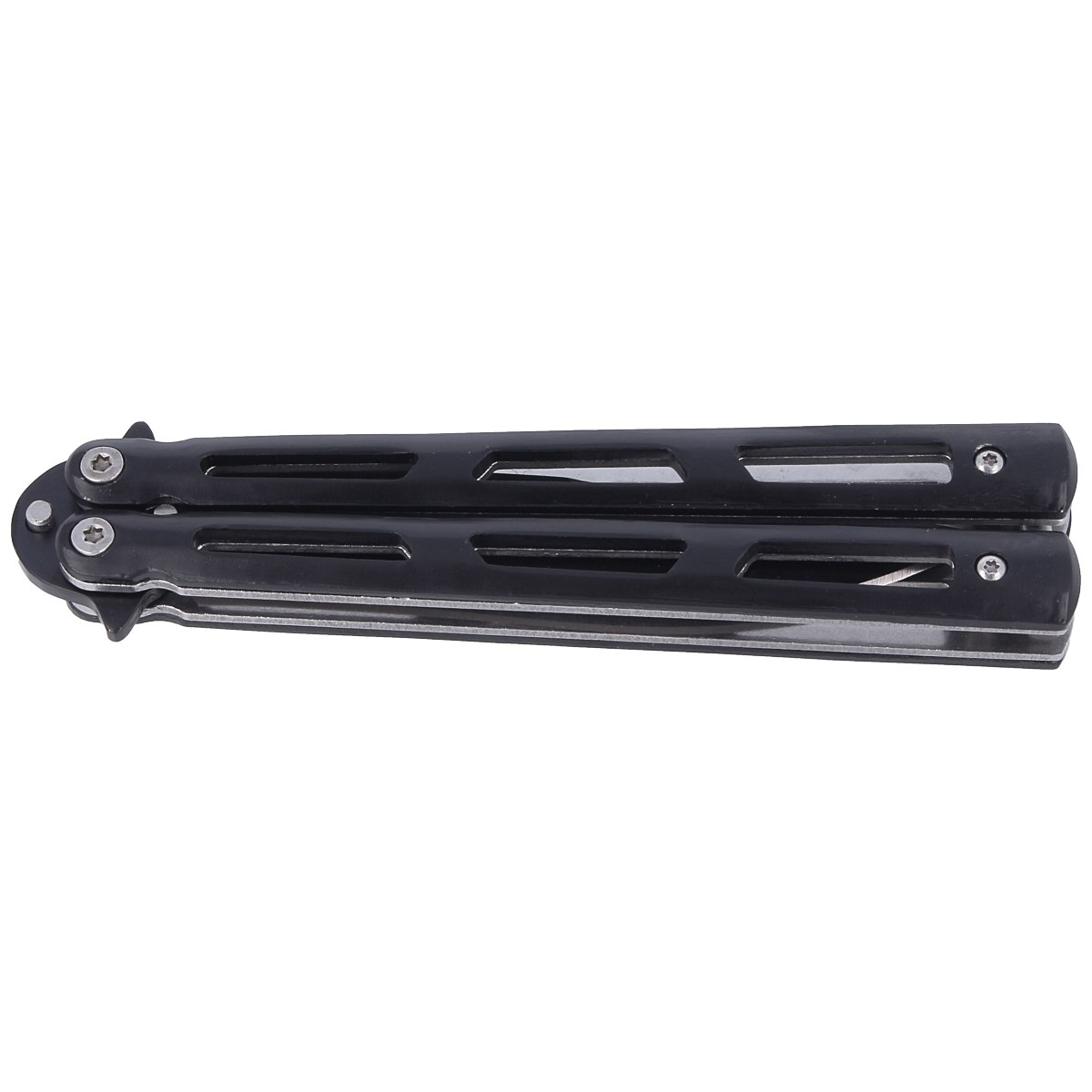 Nóż motylek Martinez Albainox Balisong Black Steel, Black Blade (02141) 2 jpg