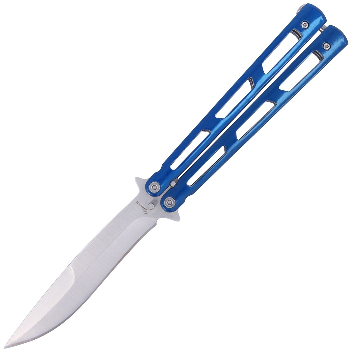 Nóż składany motylek Martinez Albainox Balisong Blue Steel, Satin Finish (02143) 1 jpg