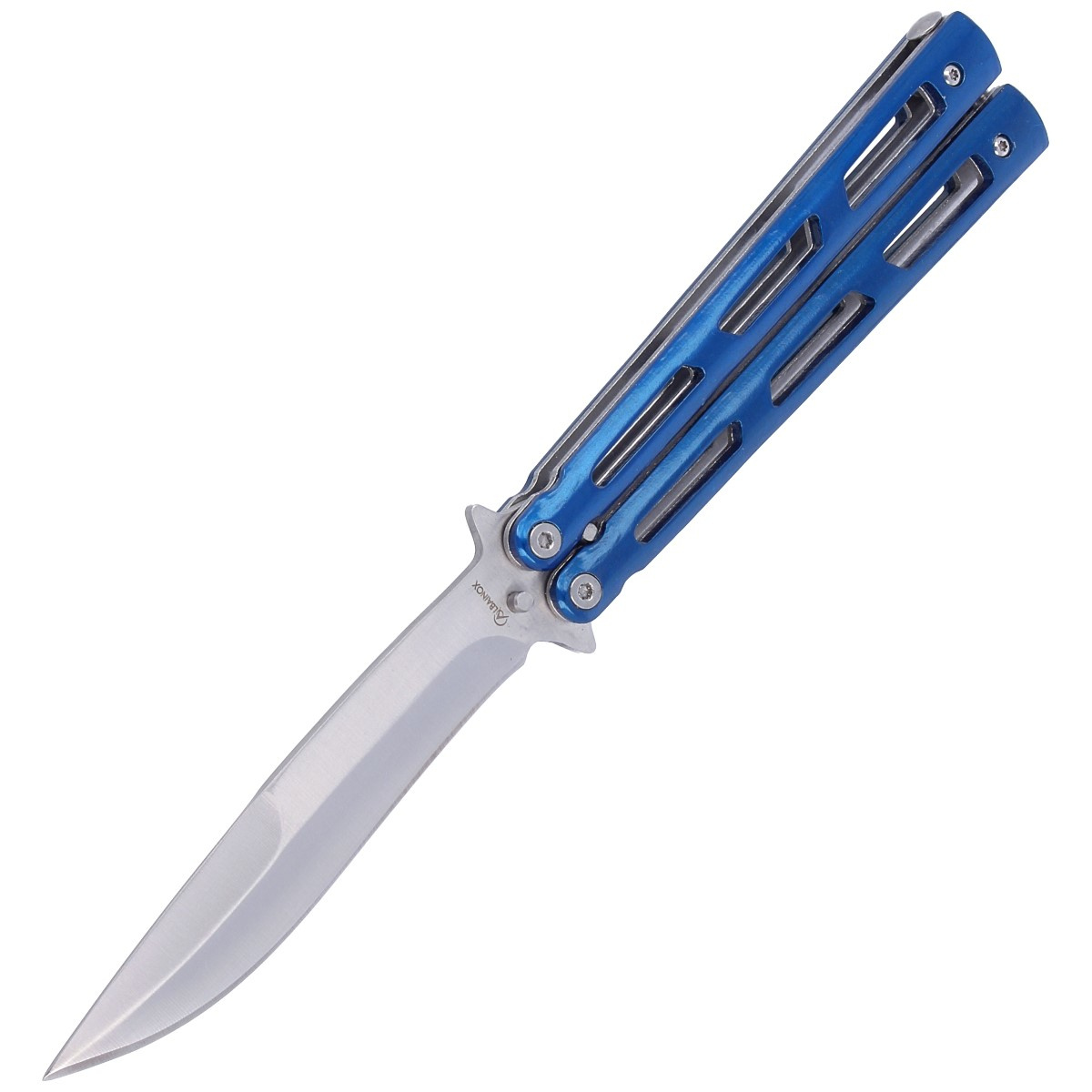 Nóż składany motylek Martinez Albainox Balisong Blue Steel, Satin Finish (02143) 6 jpg