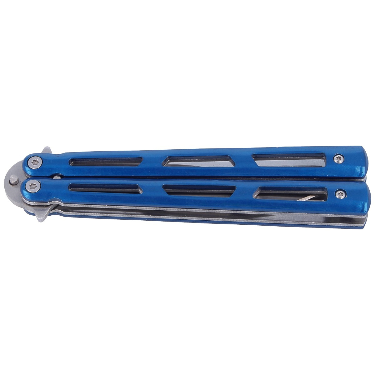 Nóż składany motylek Martinez Albainox Balisong Blue Steel, Satin Finish (02143) 7 jpg