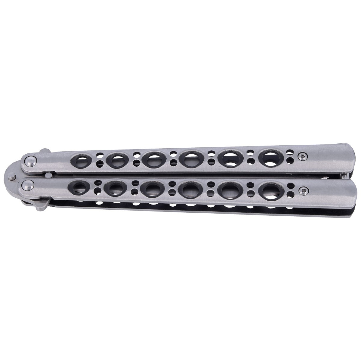 Nóż składany motylek Martinez Albainox Holes Balisong Steel, Satin Finish (02121) 2 jpg