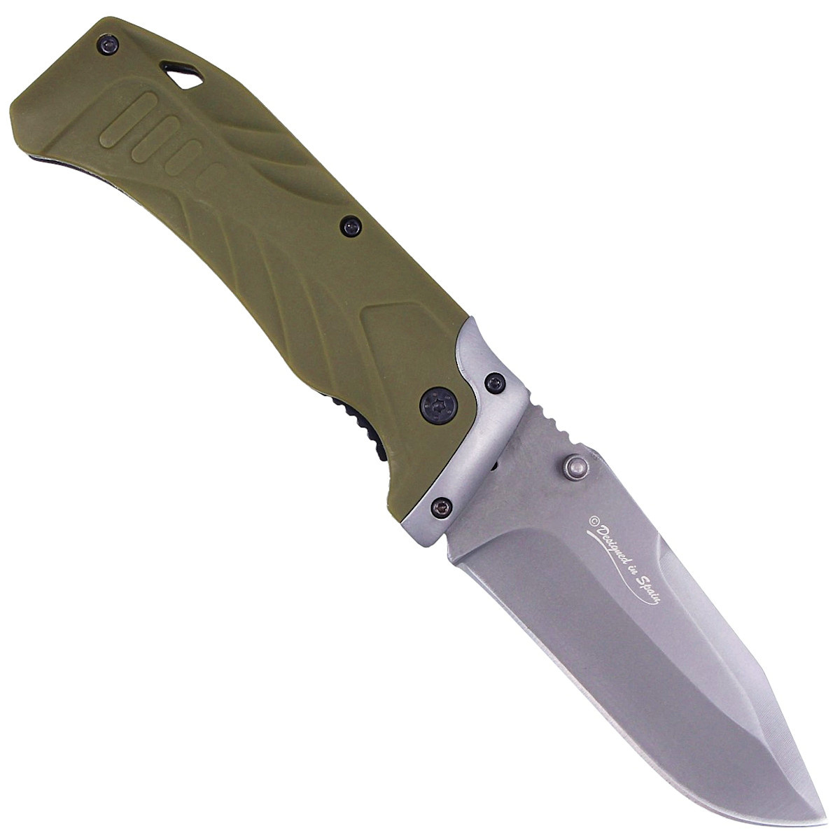 Nóż składany K25 Tactical Green Steel, Titanium Coated (19660) 3 jpg