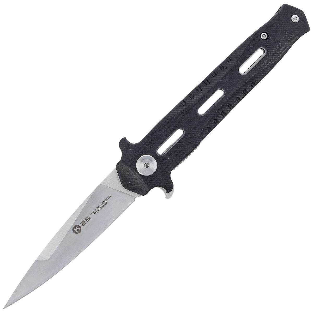 Nóż składany K25 Tactical Black G10, Satin Finish (18711) 1 jpg