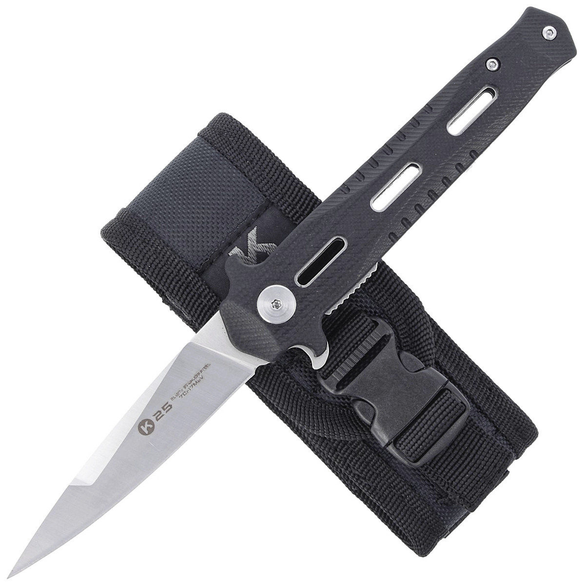Nóż składany K25 Tactical Black G10, Satin Finish (18711) 2 jpg