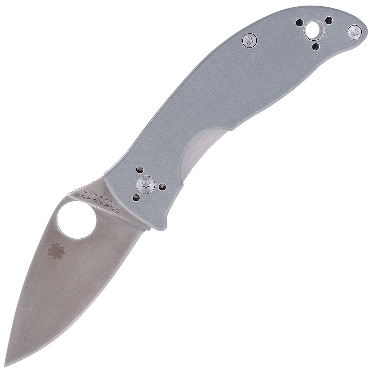 Nóż składany Spyderco Alcyone G-10 Grey, CTS BD1N Plain (C222GPGY) 1 jpg